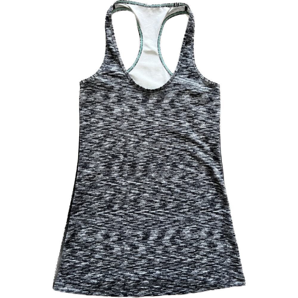 Lululemon Cool Racerback Dramatic Static White Black Women's Tank Top